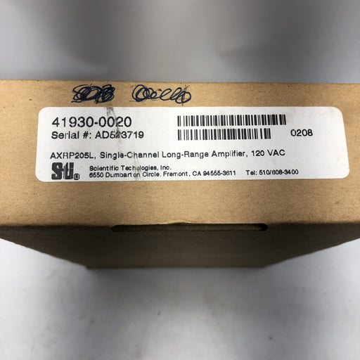 NEW STI AXRP205L SINGLE-CHANNEL LONG-RANGE AMPLIFIER SCIENTIFIC TECHNOLOGIES INC