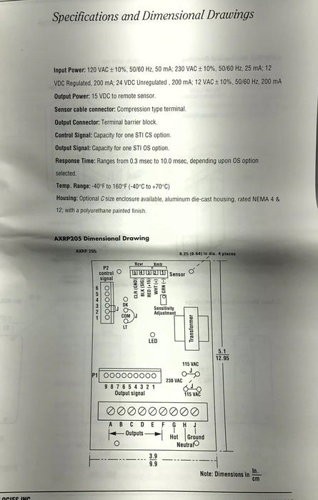NEW STI AXRP205L SINGLE-CHANNEL LONG-RANGE AMPLIFIER SCIENTIFIC TECHNOLOGIES INC