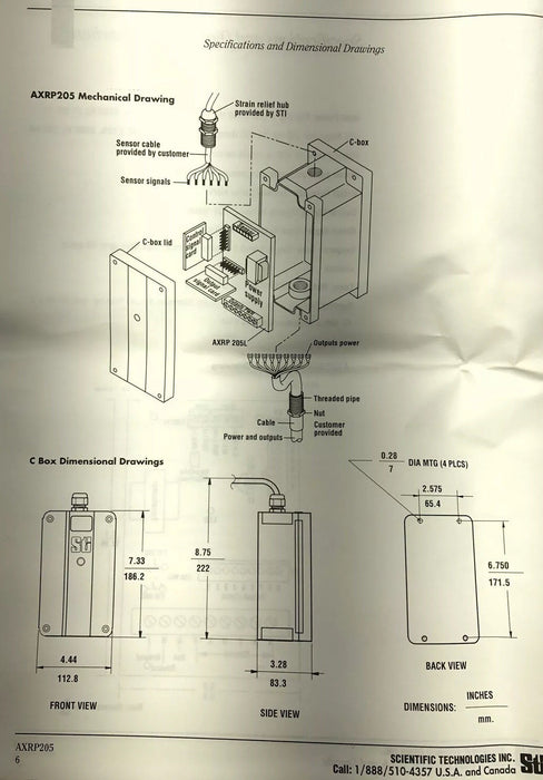 NEW STI AXRP205L SINGLE-CHANNEL LONG-RANGE AMPLIFIER SCIENTIFIC TECHNOLOGIES INC