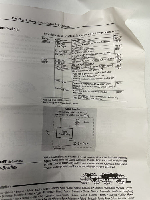 1336-LA1 NEW  ALLEN BRADLEY LA1 ANALOG I/O 1336 PLUS II VFD DRIVE SINGLE ENDED