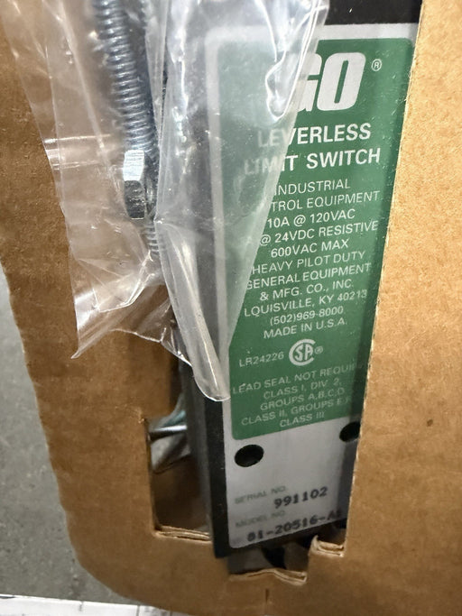 BLACK NEW GO SWITCH 81-20516-A2 600VAC TOPWORX Magnetic Proximity Switch 8120516