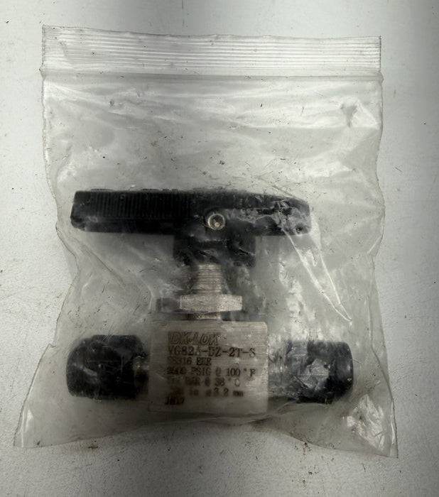 VG82A-DZ-2T-S DK-LOK 1/8” Double Ferrule Compression Ball Valve