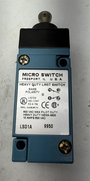Missing Screws HONEYWELL LSD1A Micro Switch Top Plunger Roller
