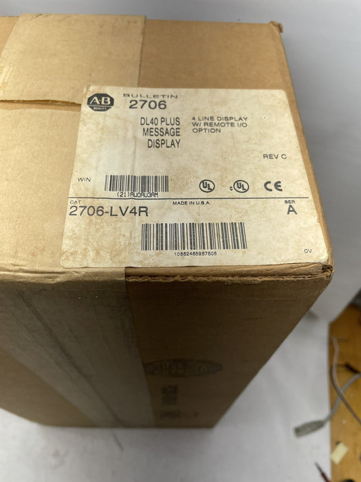 NEW SEALED ALLEN-BRADLEY 2706-LV4R DL40 PLUS DISPLAY DataLiner REMOTE I/O 2706
