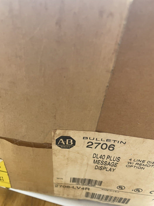 NEW SEALED ALLEN-BRADLEY 2706-LV4R DL40 PLUS DISPLAY DataLiner REMOTE I/O 2706