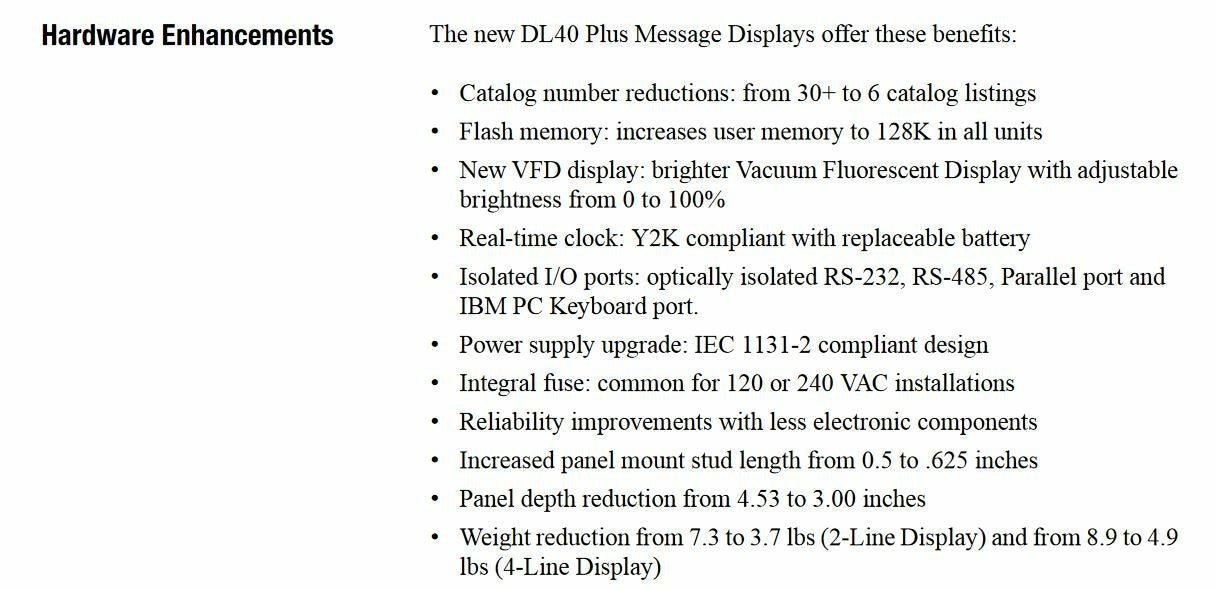 NEW SEALED ALLEN-BRADLEY 2706-LV4R DL40 PLUS DISPLAY DataLiner REMOTE I/O 2706