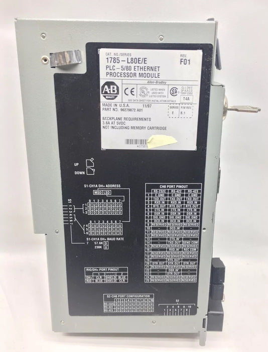 1785-L80E ALLEN-BRADLEY 1785-L80E/E  CPU Series E  Ethernet PLC PROCESSOR