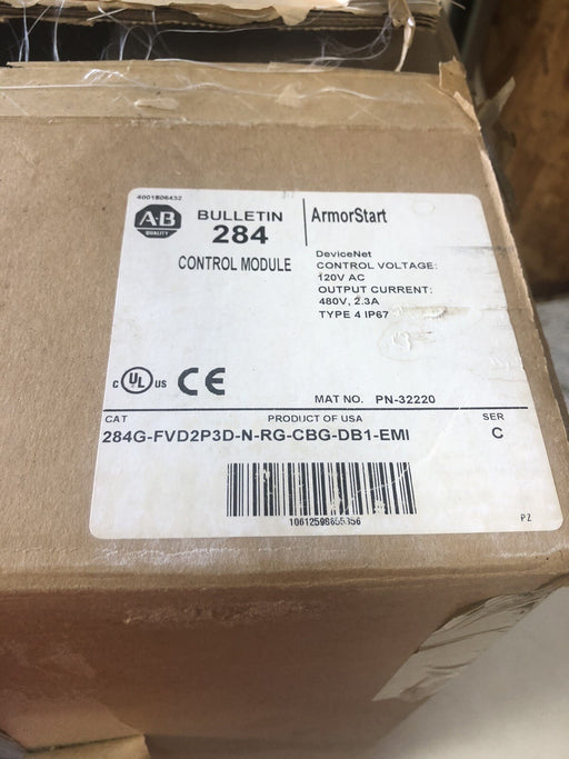 284G ALLEN BRADLEY ARMORSTART CONTROL MODULE 284G-FVD2P3D-N-RG-CBG-DB1-EMI 32220