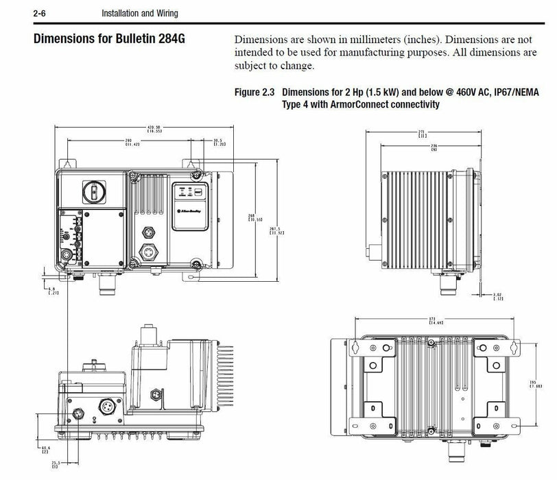 284G ALLEN BRADLEY ARMORSTART CONTROL MODULE 284G-FVD2P3D-N-RG-CBG-DB1-EMI 32220