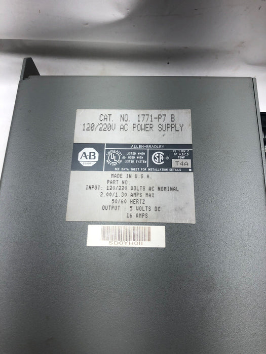1771-P7 120 / 220 VAC 1771 POWER SUPPLY 1771P7