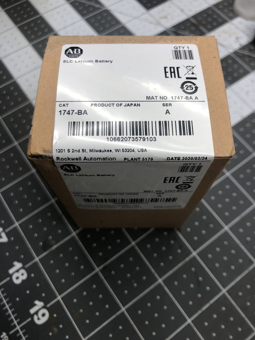 1747-BA 2020 FACTORY SEALED SLC LITHIUM BATTERY ALLEN BRADLEY PLC BACKUP BATTERY