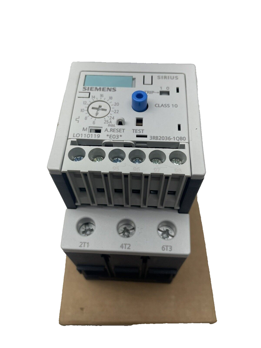 NEW SIEMENS 3RB2036-1QB0 INT ORD.NO 3ZX1012-0RB20-1AA1 ADJ OVERLOAD RELAY NIB