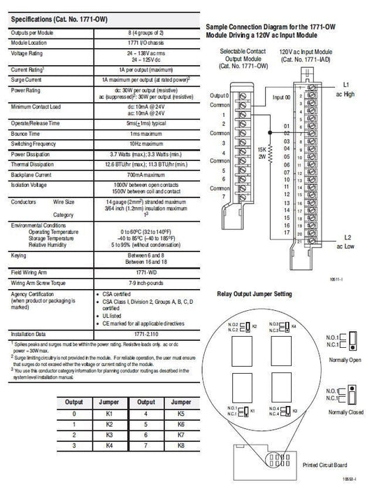 1771-OW NEW SEALED ALLEN BRADLEY  SER A OUTPUT MODULE 1771OW