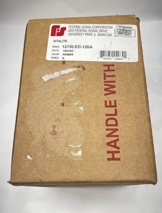 NEW SEALED FEDERAL SIGNAL 121S-120A LIGHT 120VAC ROTATING SERIES A AMBER