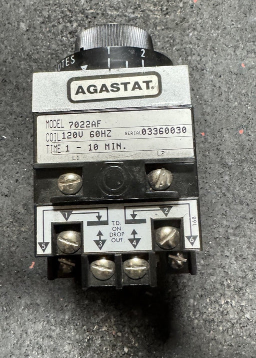 NEW UNUSED AGASTAT 7022AF TIMING RELAY 1-10 MIN TIME DELAY TIMER