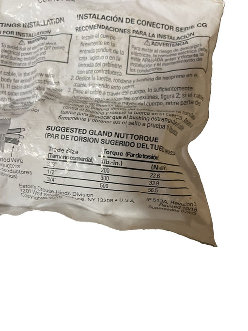NEW SEALED CGB194 SA CABLE GLAND FITTING 1/2