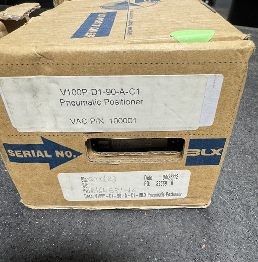 NEW V100P-D1-90-A-C1 BLX / VAC V100P PNUEMATIC POSITIONER 3-15 PSI INPUT 100001