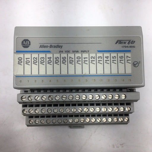 ALLEN BRADLEY 1794-IB16 24VDC SINK INPUT MODULE AND 1794 TB3 TERMINAL BASE