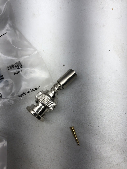 4 NEW IDEAL BNC CRIMP ON BNC CONNECTORS RG-59 22-23 AWG 50 OHM GRADE IA-3592