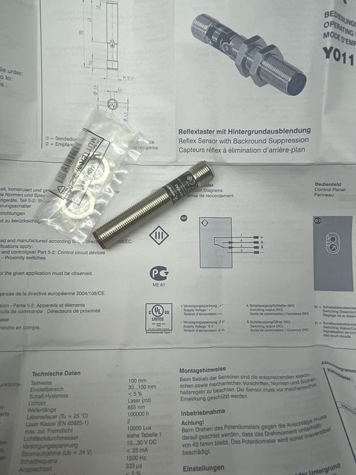 NEW WENGLOR YO11PA3 REFLEX SENSOR LASER DISTANCE SENSOR