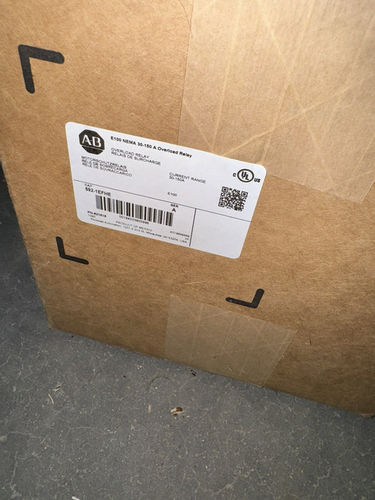 Allen Bradley 592-1EFHE  E1 PLUS Overload Relay 30-150 Amp range NIB