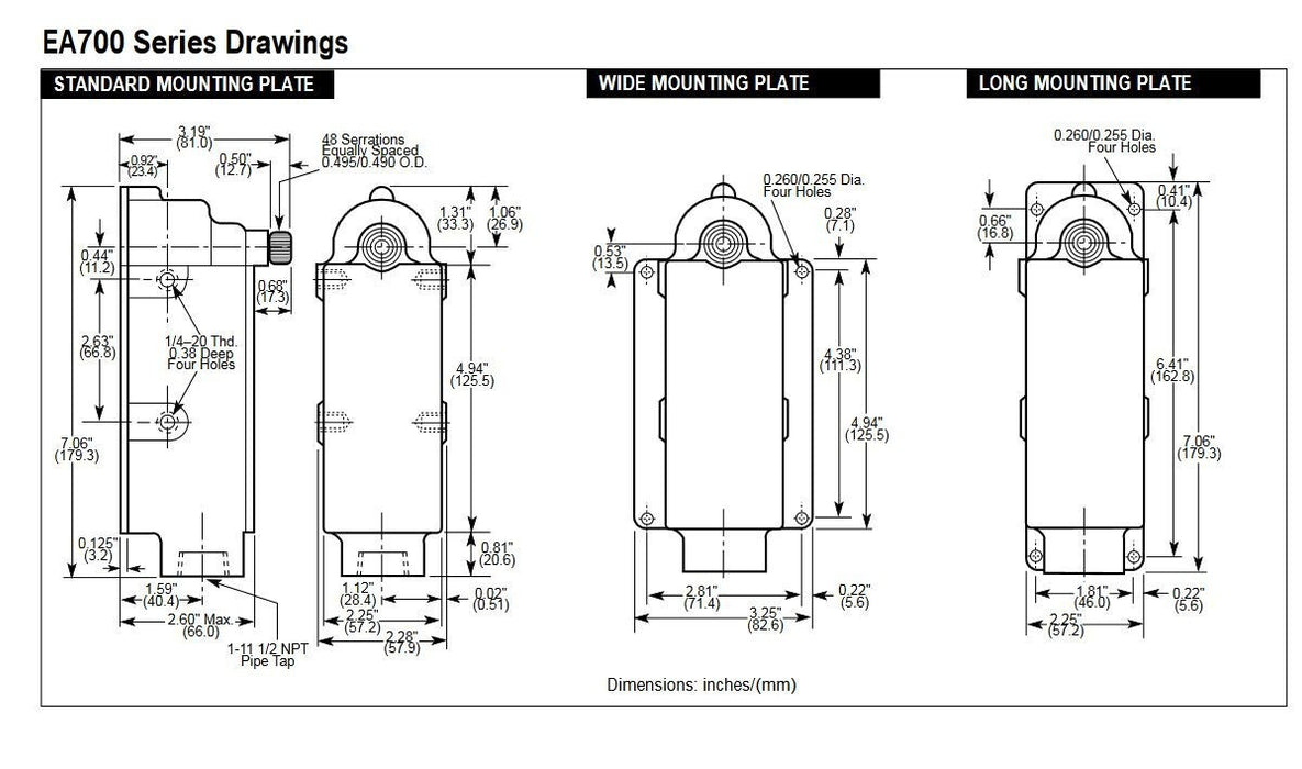 EA700 NEW NAMCO LIMIT SWITCH 4 N.O  CONTACT CW/CCW SNAP-LOCK EA700-80100