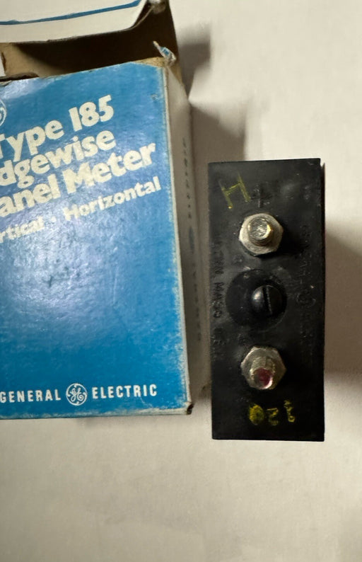 TYPE 185 EDGEWISE PANEL METER BROWNELL ELECTRO GE 0-150 PERCENT LOAD FS=20MMAC