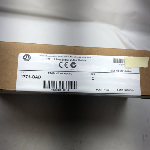 1771-OAD New Sealed 2016 Allen-Bradley 120vac 16Pt PLC-5 Digital Output Module
