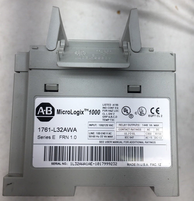 1761-L32AWA Allen Bradley Ser E MicroLogix 1000 Controller PLC MICRO LOGIX