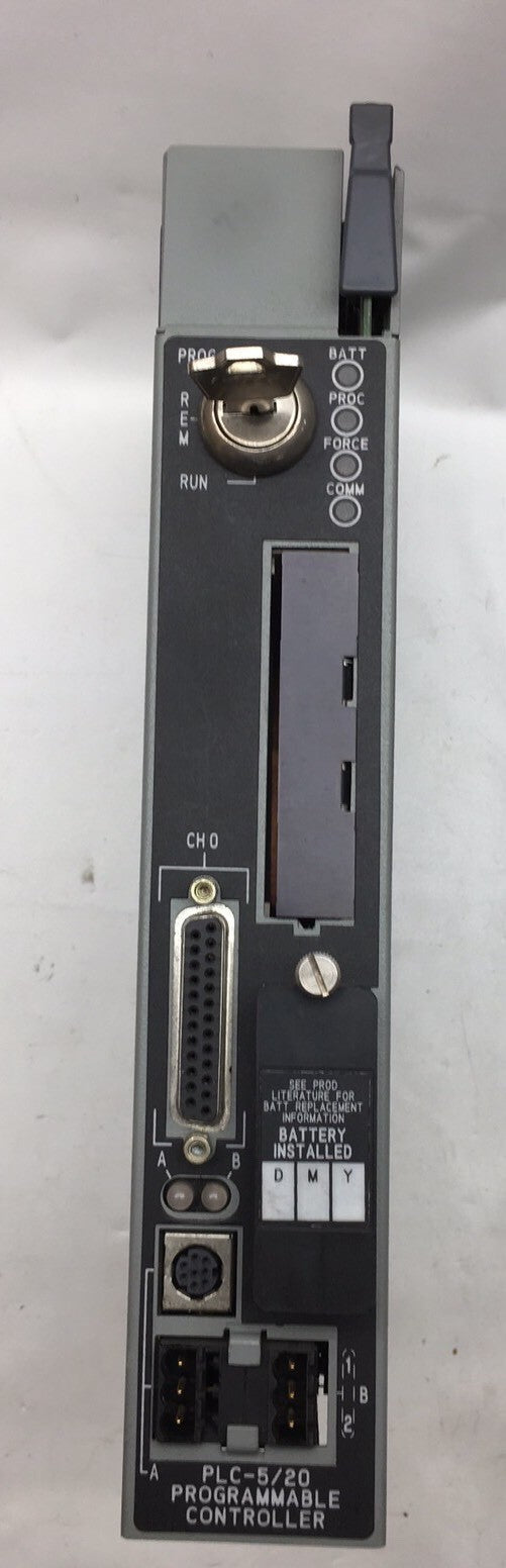 ALLEN BRADLEY 1785-L20B/E REV E01 PLC 5/20 PROCESSOR MODULE PLC-5