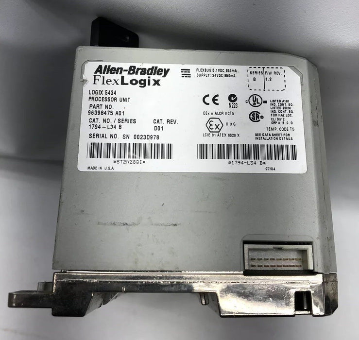 1794-l34 ALLEN BRADLEY FLEXLOGIX CONTROLLER LOGIX 5434 PLC AB Rockwell