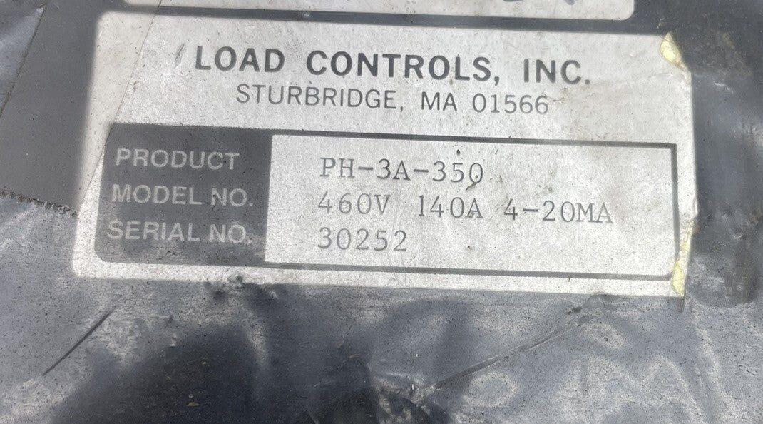 NEW UPC LOAD CONTROLS INCORPORATED 460V 4-20ma OUTPUT PH-3A-350 140 AMP