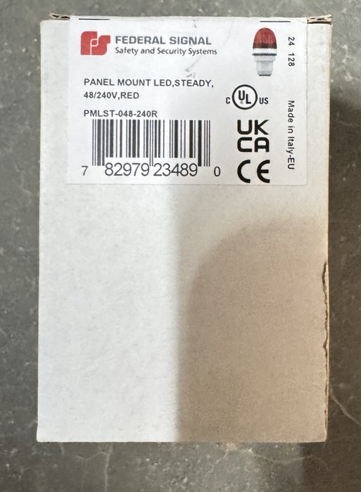 NEW SEALED FEDERAL SIGNAL PANEL MOUNT 48/240V LED RED PMLST-048-240R
