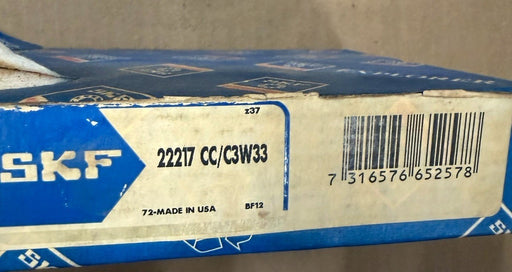 SKF 22217-CC/C3W33 / 22217CCC3W33 NEW IN BOX OPENED BAG!