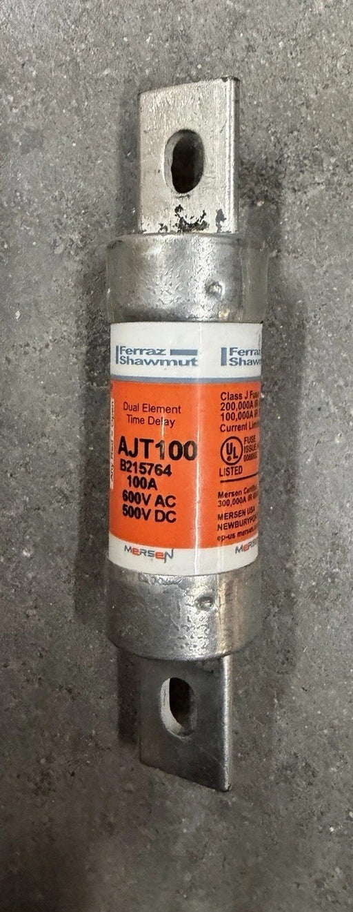 Ferraz Shawmut AJT100 Fuse 100A AJT 600V AC AMP-TRAP DUAL ELEMENT TIME DELAY