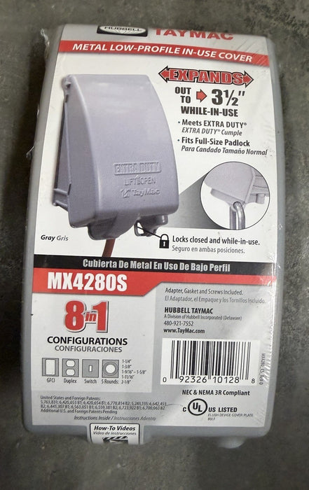 1pcs box HUBBELL TAYMAC Mx4280s 1-Gang Vertical In Use Weatherproof Cover 3.5"W