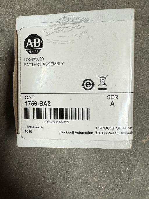 2022 Allen Bradley 1756-BA2 Battery Assy OEM ControlLogix LOGIX5000 3V