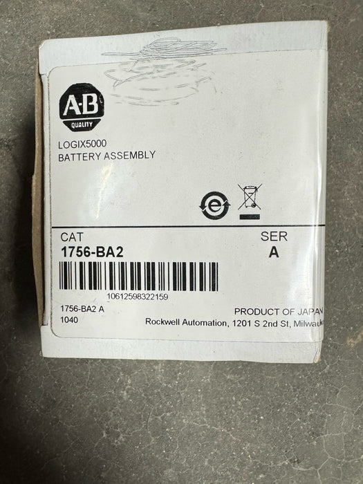 2022 Allen Bradley 1756-BA2 Battery Assy OEM ControlLogix LOGIX5000 3V