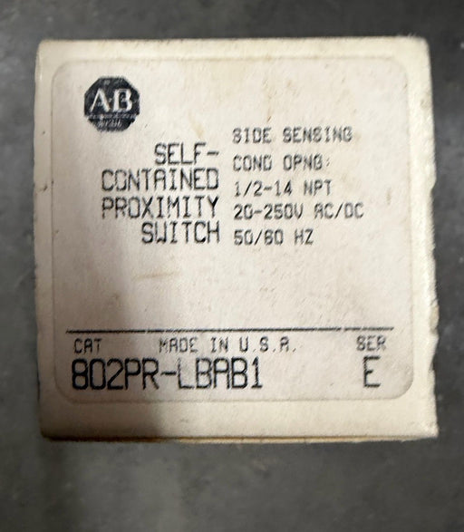 NEW ALLEN BRADLEY 802PR-LBAB1 /E Proximity Switch  AC/DC
