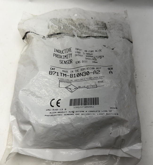 NEW! Allen Bradley Proximity Switch 871TM-B10N30-A2 SER A