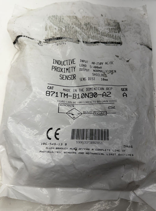 NEW! Allen Bradley Proximity Switch 871TM-B10N30-A2 SER A