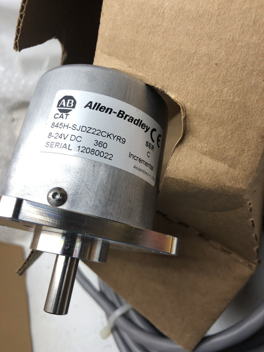 845H ENCODER NEW ALLEN-BRADLEY OPTICAL ENCODER 845H-SJDZ22CKYR9 NIB