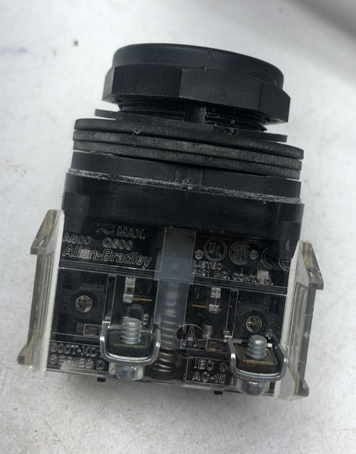 ALLEN-BRADLEY 800H-AR SER T NON-ILLUMINATED BLACK FLUSH HEAD PUSH BUTTON