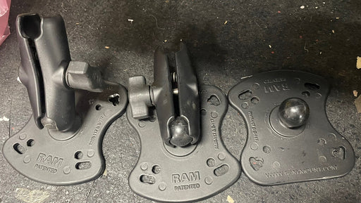 LOT OF THREE RMR-117 & B-117 RAM MOUNT 3 BASES AND 2 ARMS SEE PHOTOS