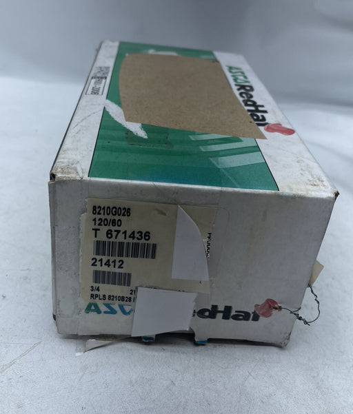 8210G026 NEW ASCO REDHAT 120V 2 WAY 3/4