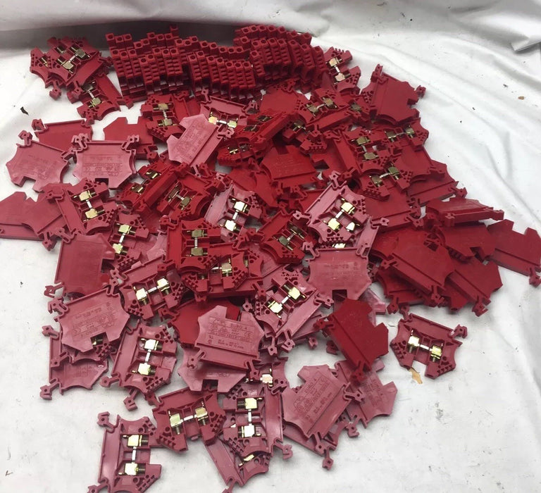 QTY 25PCS NEW MORSETTITALIA 43400-RD EURO 4 TERMINAL BLOCKS RED 43400RD NNB