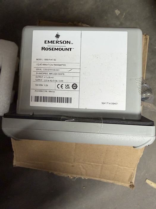 1066-P-HT-60 NEW EMERSON ROSEMOUNT 1066 PH/ORP TRANSMITTER LOOP POWERED