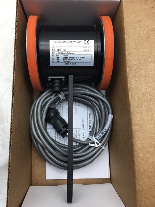 RH-24/8-30C MW1-20 NEW PHOTOCRAFT TRI-TRONICS INCREMENTAL SHAFT ENCODER MODEL