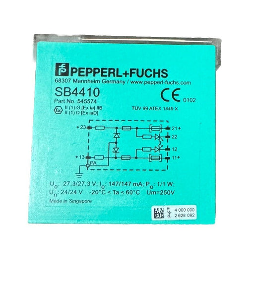 Pepperl+Fuchs Zener Barrier SB4410 P/N 545574 DUAL CHANNEL