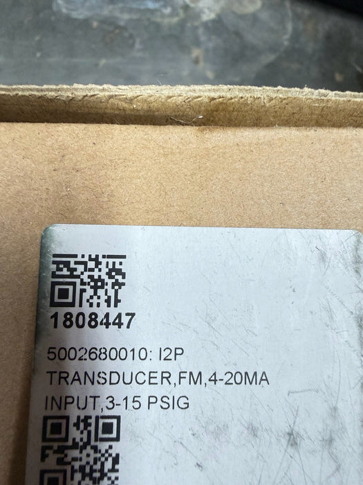 FISHER I2P TRANSDUCER 12P-100 I2P-1797-89112 3-15PSI 4-20MA FSI2P-1B I2P-100